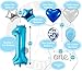 First Birthday Decorations For Boy 114 Pk One Balloon 1 Balloon For First Birthday, First Birthday Cake Topper, 1st Birthday Photo Banner, First Birthday Hat First Birthday Crown 1st Birthday Backdrop