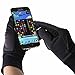 Touch Screen Gloves, Ozero Tech Glove - Windproof and Water Resistant - Light Weight Thin - for Running, Cycling, Riding, Outdoor Sports in Winter - for Women and Men - Black (S,M,L,XL)