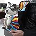 Cosmos Pet Dog Carrier Backpack Pet Dog Cat Legs Out Front Carrier Travel Bag for Traveling Hiking Camping for Small Medium Dogs Cat, Colorful Strip Pattern (Medium Size)