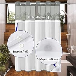 Gibelle Extra Long Shower Curtain 72x86, Waffle