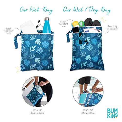 Bumkins Waterproof Wet Bag, Washable, Reusable for Travel, Beach, Pool
