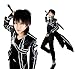 Another Me Men's Costume Sword Art Online Anime Kirito PU Jacket Coat SAO Outfit Cosplay Suit Male