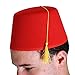 Funny Party Hats Fez Hat - Red Fez Hat with Gold Tassel – Red Fez Hat - Turkish Hats – Aladdin Costume