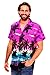 V.H.O. Funky Hawaiian Shirt, Shortsleeve, Beach, Purple, XL