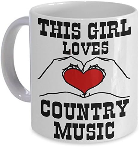 This Girl Loves Country Music - Cute Country Lover Mug Cup Gift PicksPlace