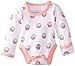 L'ovedbaby Unisex-Baby Newborn Organic Gloved-Sleeve Bodysuit, Coral Cupcake, 0-3 Months