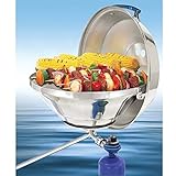 Marine Kettle Gas Grill with Hinged Lid, Party Size