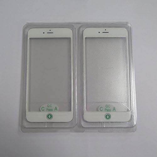 Original Front Cover Glass With Bezel Frame+OCA Glue For iPhone 6 Plus 5.5" Screen Replacement Cold Press (White(100pcs))