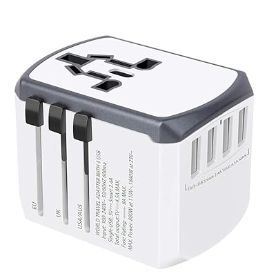 Adaptateur De Voyage Universel – 4 Ports USB, Compatible 150 Pays (envoi Gratuit)