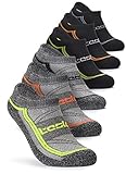 TM-MZS06-YKR_Large Tesla Men's 6-Pairs Atheltic No Show Socks Cushioned Comfort w Mesh MZS06