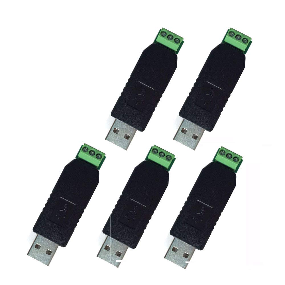 DollaTek 5Pcs USB 2.0 to RS485 Serial Converter Adapter CP2104 SN75176 double protection FUSE + TVS stable than FT232
