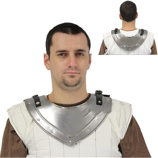neck guard SCA Larp armour 18ga gauge blackened Mild steel