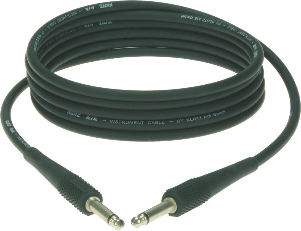 Klotz KIK6-0PPBK KIK Instrument Cable, ¼-Inch Straight, 20ft, Black, 20 ft