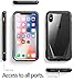 iPhone Xs Case, iPhone X Case, Poetic Guardian [Scratch Resistant Back] [Built-in-Screen Protector] Full-Body Rugged Hybrid Bumper Clear Case for Apple iPhone X (2017)/ iPhone Xs (2018) - Black