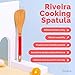 Riveira Spatula Turner Cooking Gift Nonstick 13-Inch Kitchen Utensil Wooden Spatula for Cooking Saute Paddle with Premium Quality Silicone Handle for Everyday Use