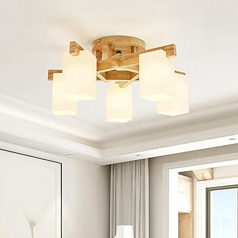 escandinavo simples luces de madera led