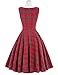 Belle Poque Classy Tea Length Dress Sleeveless Prom Party Dress Floral-23 L BP02