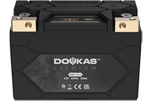 DOUKAS DKL14A 450A LiFePO4 Motorcycle Lithium Battery, 12V 4Ah Powersports Battery, Compatible Jet Ski, Lawn Mower, Scooter, Generator Battery, Snowmobile