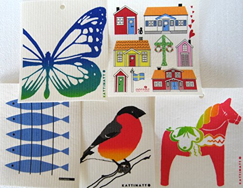 Swedish dish cloths 5 by Kattinatt & Anneko Swedish dish cloths 5 by Kattinatt & Anneko