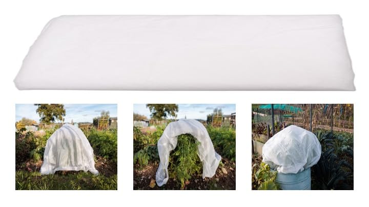 Horticultural Fleece Covers for Plants - Heavy Duty Garden Fleece – Garden Frost Protection for Plants – Fleece Wrap for Plants - Garden Frost Protection Fleece – Fleece Plant Covers (1.6 x 5 m)