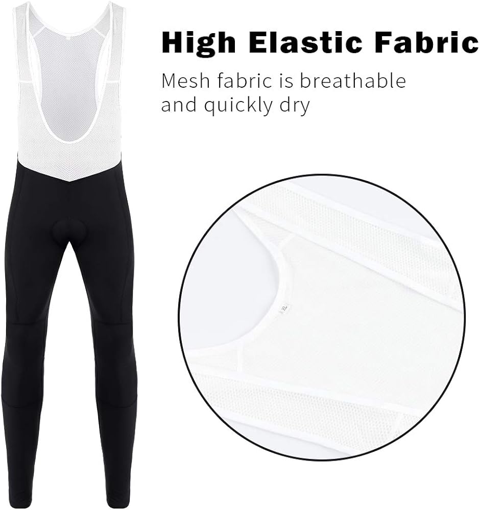 Dooy Men' Cycling Bib Pants 4D Padded Bike Tights Compression Thermal Bicycle Long Legging, Breathable & Better Fit…: Clothing