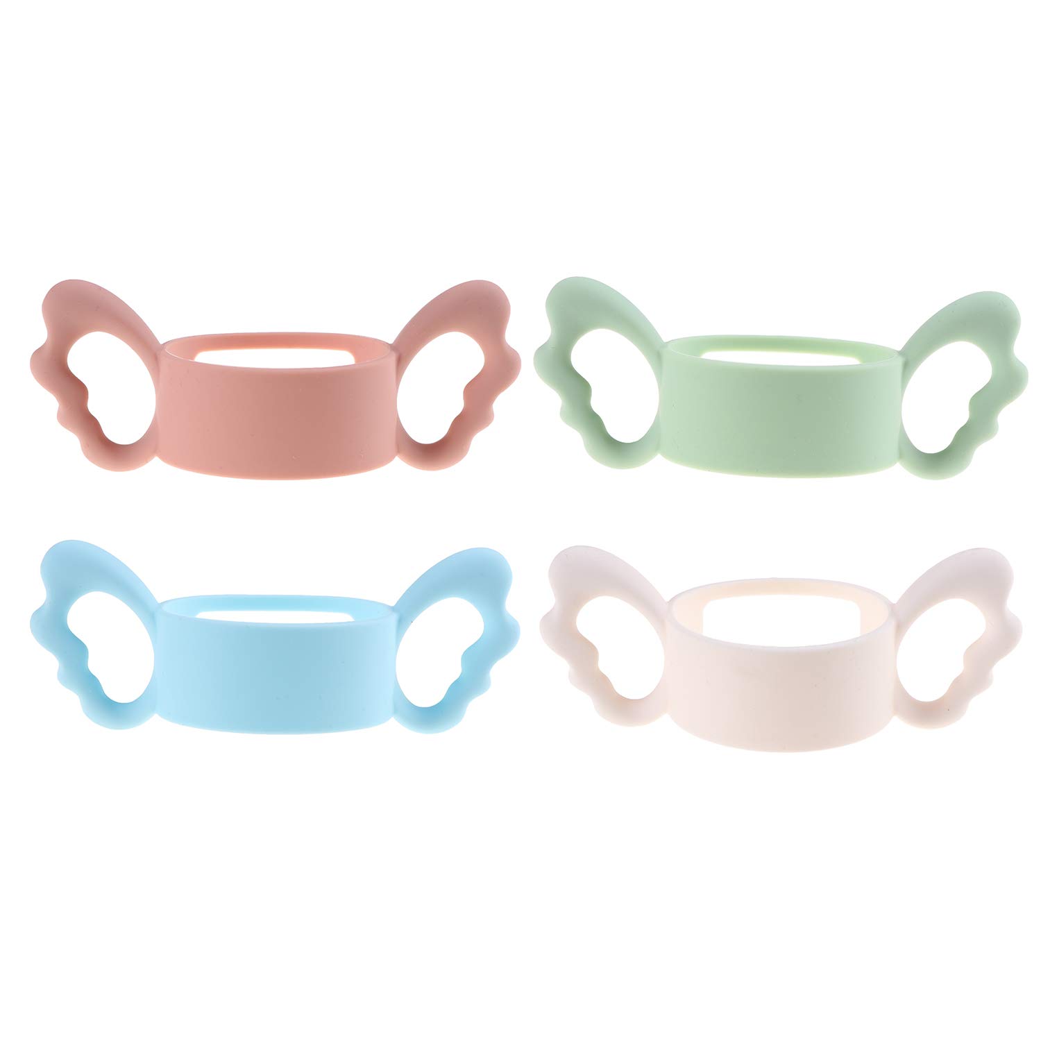 CCCYMM Silicone Wide-Neck Baby Bottle Handle, Outer Diameter Over 6cm for Bottle (Pack of 4)