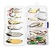 Nordtale Fishing Spoons Set Fishing Lures Metal Spoons Hard Baits 20PCS Metal Fishing Lures Spinner Baits Treble Hooks Tackle Bass