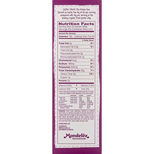Nabisco, Good Thins, 3.75oz Box (Pack of 4) (The Potato One - Spinach Garlic)