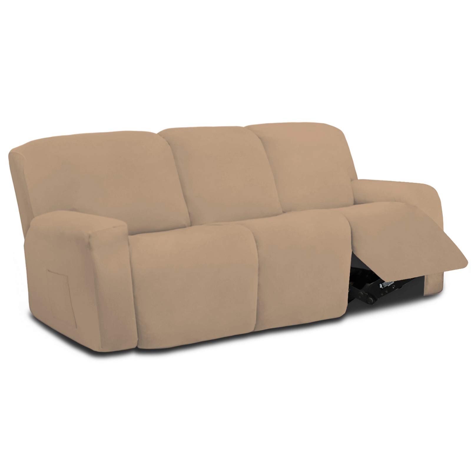 Easy-Going 8 Pieces Microfiber Stretch Sectional