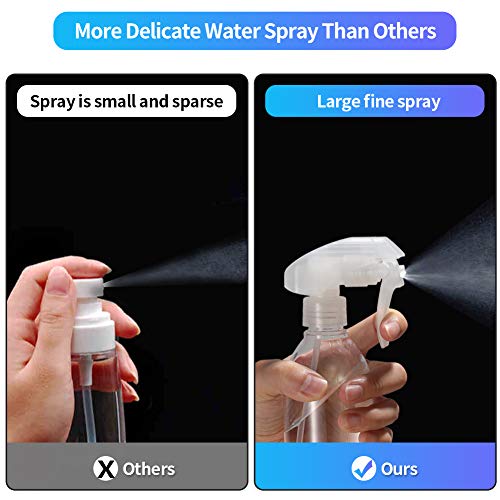 300ml Fine Mist Spray Bottle,Empty Plastic Refillable Spray Bottles Trigger Sprayer for Gardening,Cleaning,Kitchen,Water,Essential Oil(2PCS)