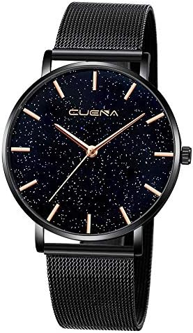 Womens Quartz Watches, Miss Fortan Clearance Lady New Starry Sky Analog Wrist Watch Female Watches on Sale Watches for Women,Round Dial Case Stainless Steel Mesh Magnetic Band Bracelet Wristwatch