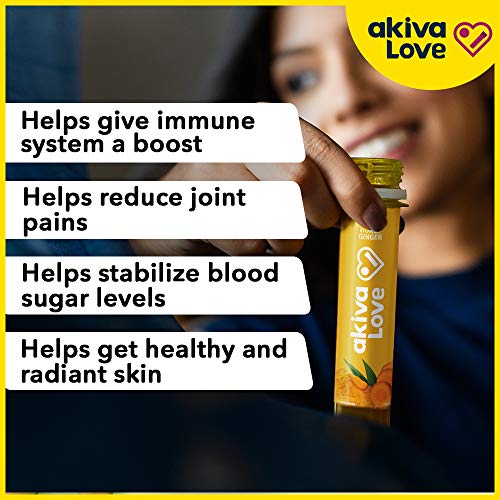 Turmeric Honey Ginger Ayurvedic Juice Shots by Akiva Superfoods (Pack