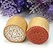 6 in 1 Assorted Retro Vintage Style Round Wooden Rubber Stamp Scrapbook Craft