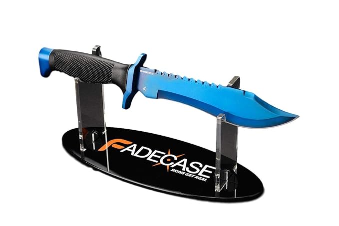 fadecase Bowie Elite + Stand - Echte Stahlmesser von Counter Strike Global Offensive mit Ihren Lieblingsfellen in CSGO