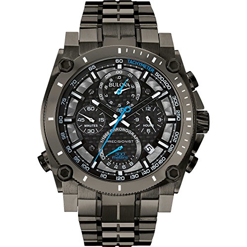 Bulova Men's Icon High Precision Quartz Chronograph Watch, Curved Mineral Crystal