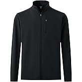 M MAELREG Mens Fleece Jacket Water Resistant Performance Casual Warm Full Zip Lightweight Winter Jacket with 5 Pockets