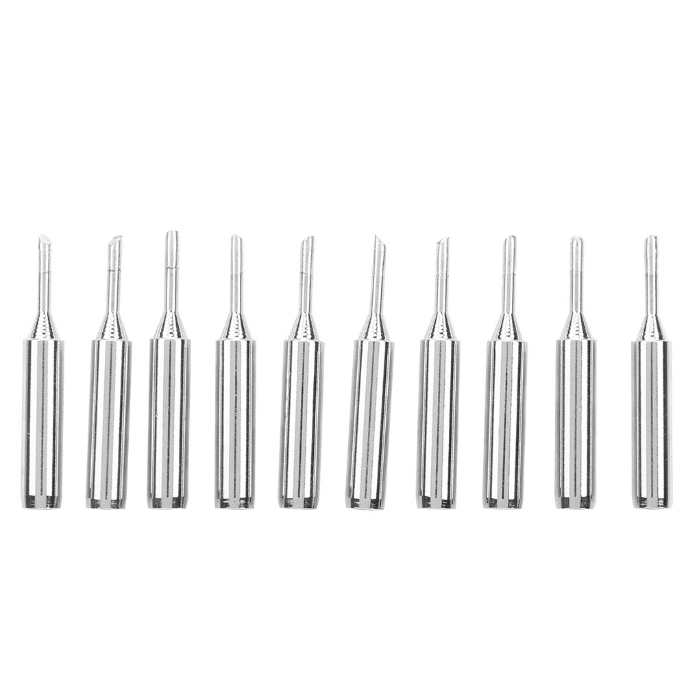 10Pcs 900M-T-2C Solder Iron Tips Set Brass Internal Heating Lead Conical Tip Soldering Station Tool Accessories for Welding MachinesElectrician Electronic Tools