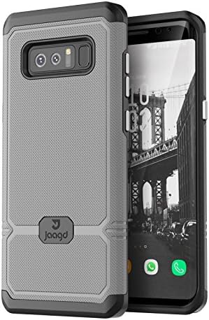 Jaagd Galaxy Note 8 Case, Slim Shock-Absorbing Modern Slim Non-Slip Grip Cell Phone Cases for Samsung Galaxy Note 8 (Cool Grey)
