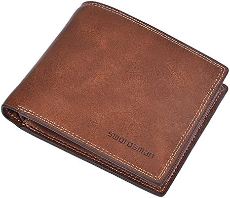 Men Wallet PU Leather RFID Blocking Slim Bifold Excellent as Travel Credit Card