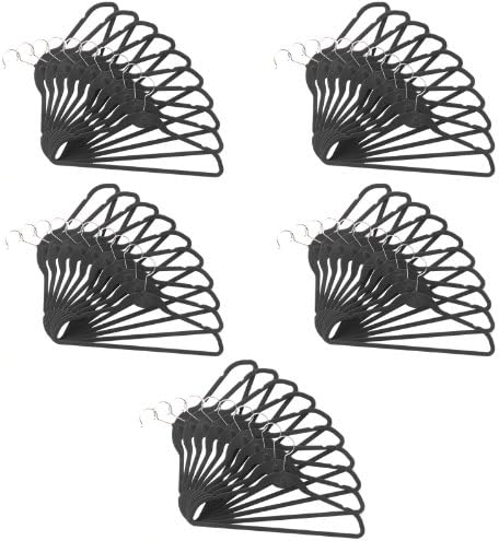50 Pack ClutterFREE Cascade Hangers - Black