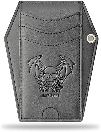 Amazon.com: Lazy Skull Coffin Wallet – Spooky Gothic Wallet – Slim