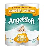 Angel Soft Toilet Paper, Bath Tissue, 6 Mega Rolls