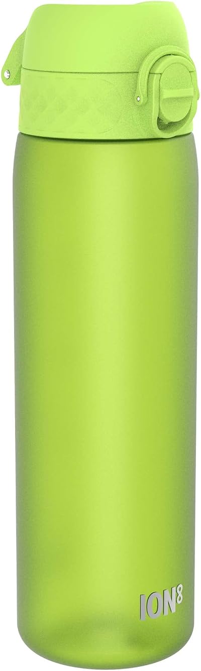 Ion8 Water Bottle 500 ml Leak Proof BPA Free Easy Open Dishwasher Safe Green