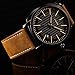VOEONS Leather Watches for Mens Brown Genuine Leather Business Watch Analog Quartz Classical Casual Watches for Men, Teens, Waterproof, Calendar