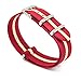 CIVO Watch Bands Premium Ballistic Nylon Watch Strap Stainless Steel Buckle (Crimson/Khaki, 22mm)