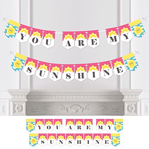 Big Dot of Happiness You are My Sunshine - Sunshine Themed Party Bunting Banner - Party Decorations