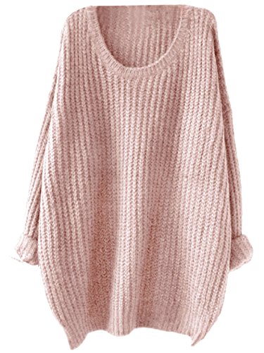 Sweatyrocks women s embroidered flower oversized knit c…