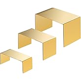 Vicenpal 3 Pcs Gold Display Stands Stainless Steel Cake Dessert Display Stand Perfume Display Risers Stand Shelf 3 Size Cupcake Risers Stands for Party Display Holder Stand for Retail Store Countertop