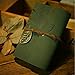 Yoker Pu Vintage Retro Leather Cover Notebook Journal Diary Blank String Loose Leaf (Green)