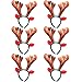 Outgeek Reindeer Headband 6pcs Reindeer Antlers Headband Deer Party Hats for Easter Halloween Christmas Kid's Party (Brown)
